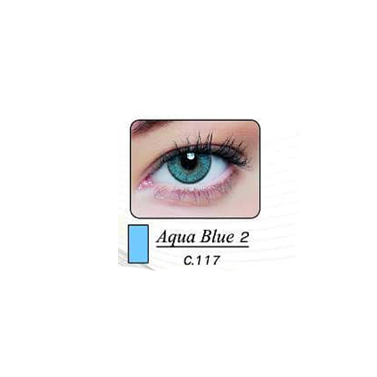 لنز رنگی فصلی زیروسون | آبی دریایی2| C.117 (کد14)