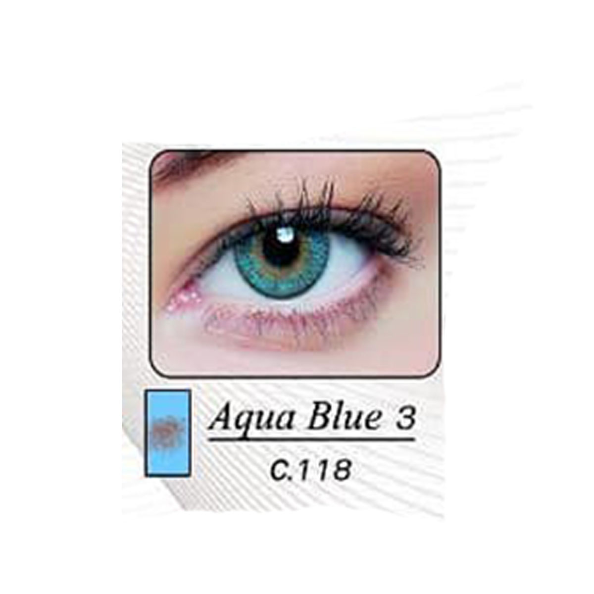 لنز رنگی فصلی زیروسون | آبی دریایی3| C.118 (کد15)