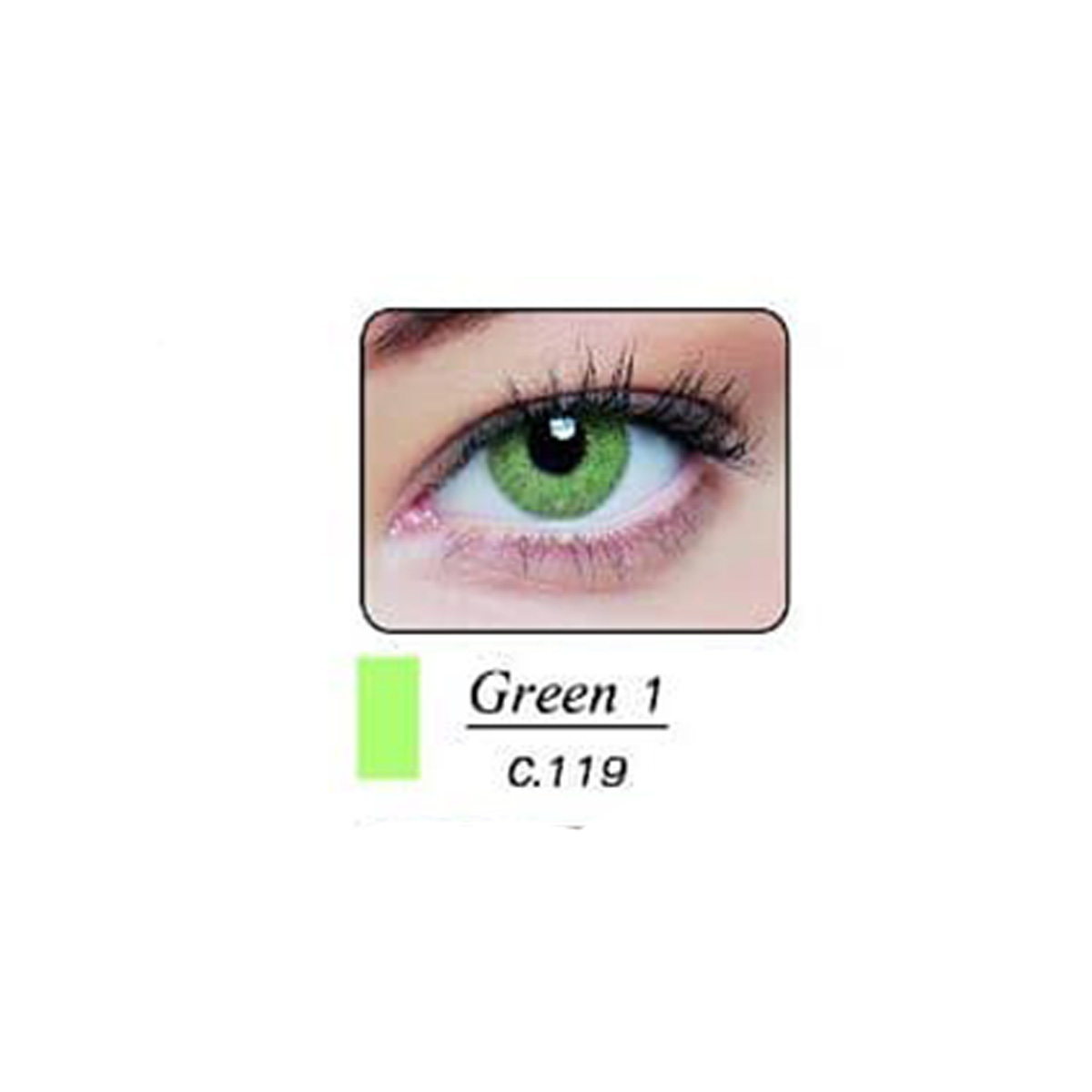 لنز رنگی فصلی زیروسون | سبز1| C.119 (کد16)