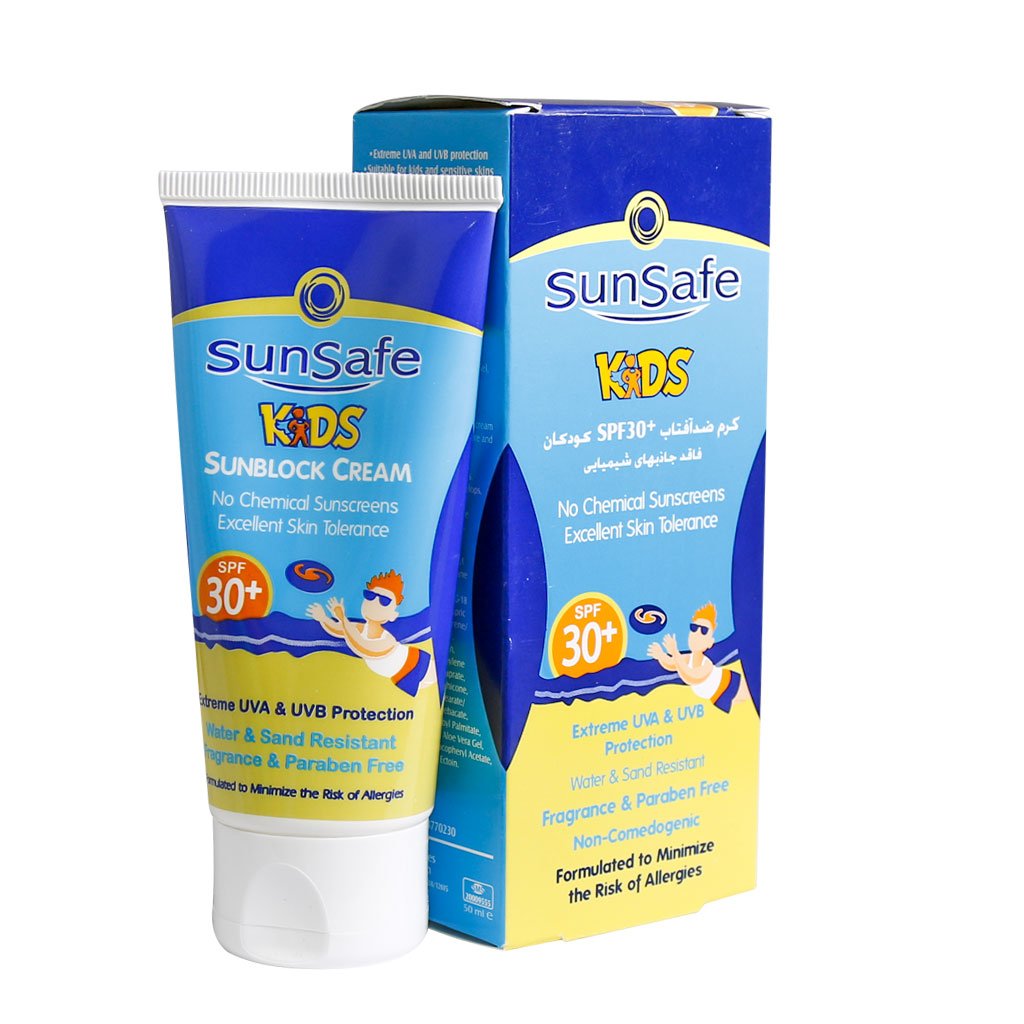 کرم ضد آفتاب کودکان SPF30 سان سیف 50 گرم (کد6193)