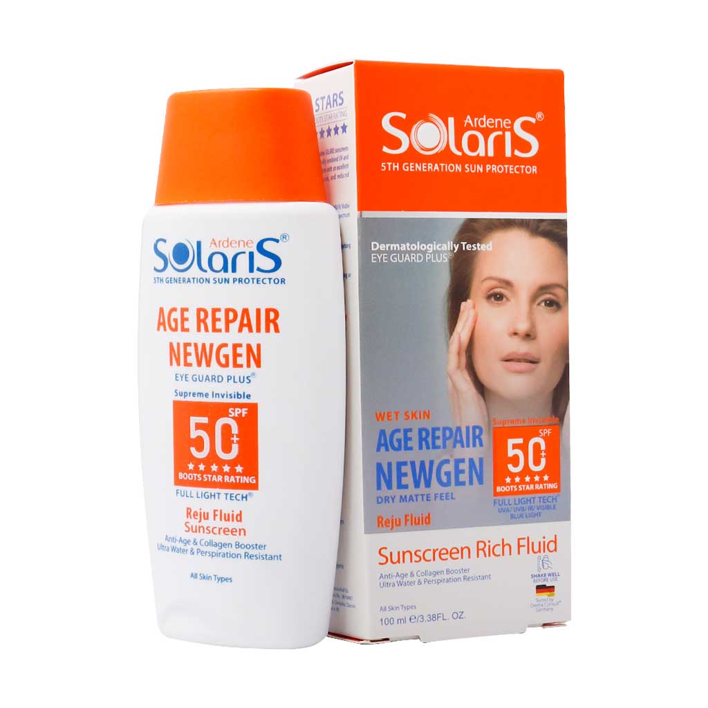 فلوئید ضد آفتاب و ضد چروک SPF50 سولاریس آردن مدل ایج ریپیر نیوژن 100 میلی لیتر (کد61102)