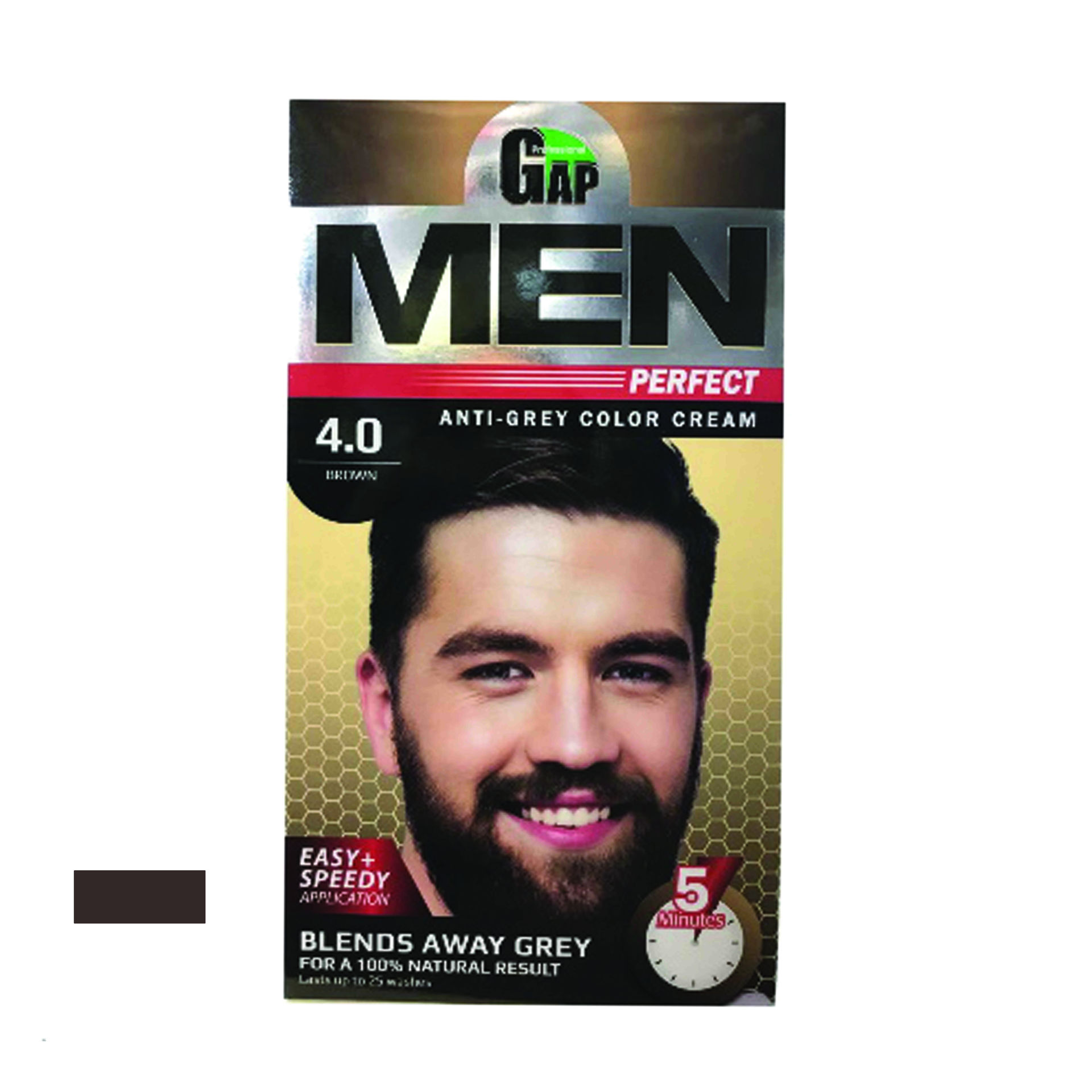 کیت رنگ مو گپ سری Men Perfect مدل  brown شماره 4.0